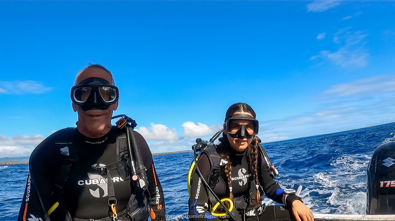 My buddies for the dives at Gordon Rocks dive site