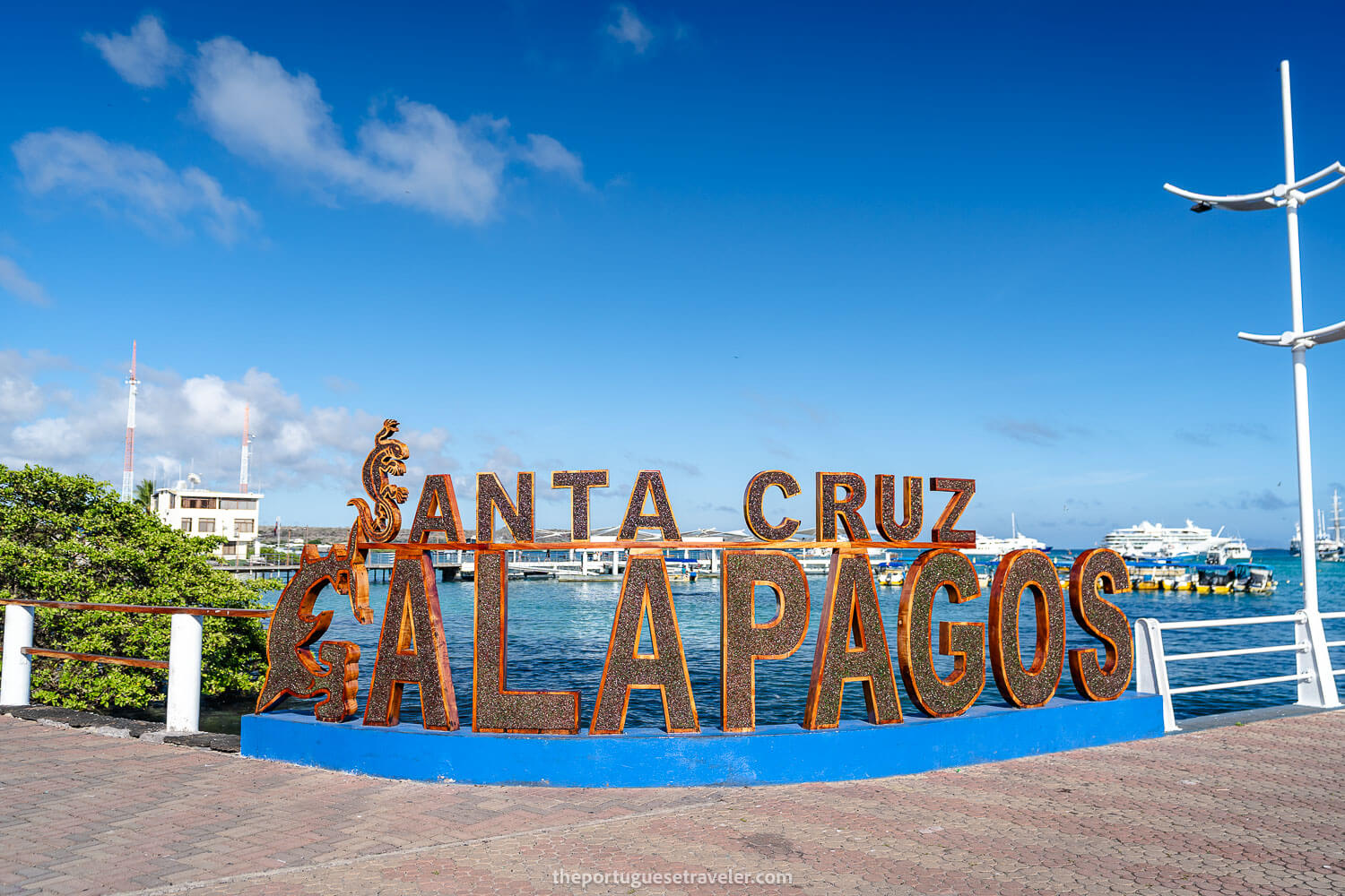 Santa Cruz's Sign in Puerto Ayora