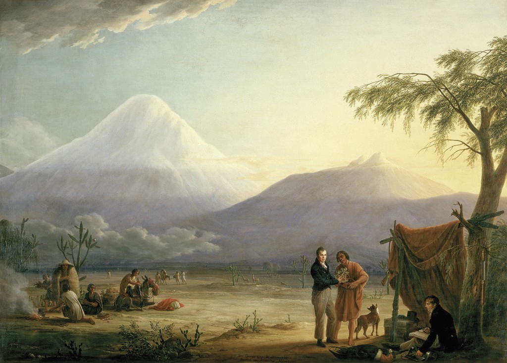 Humboldt and the Chimborazo and Carihuairazo Volcanoes, painting by Friedrich Georg Weitsch, 1806