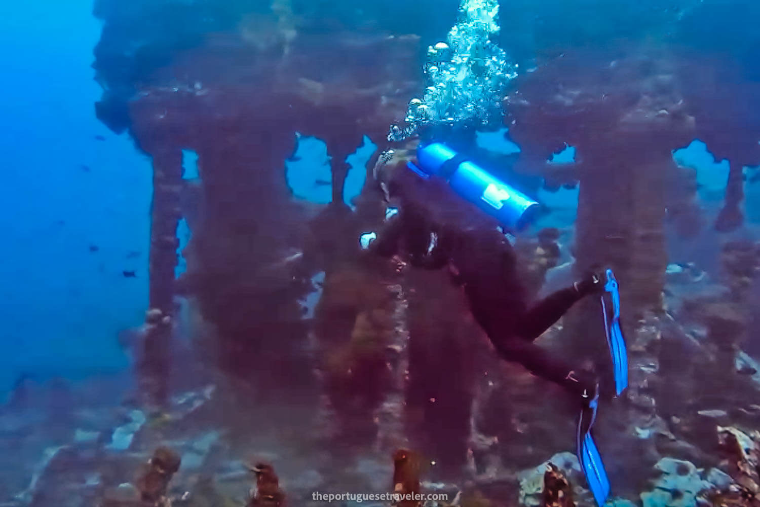 Diving in Carawa Wreck