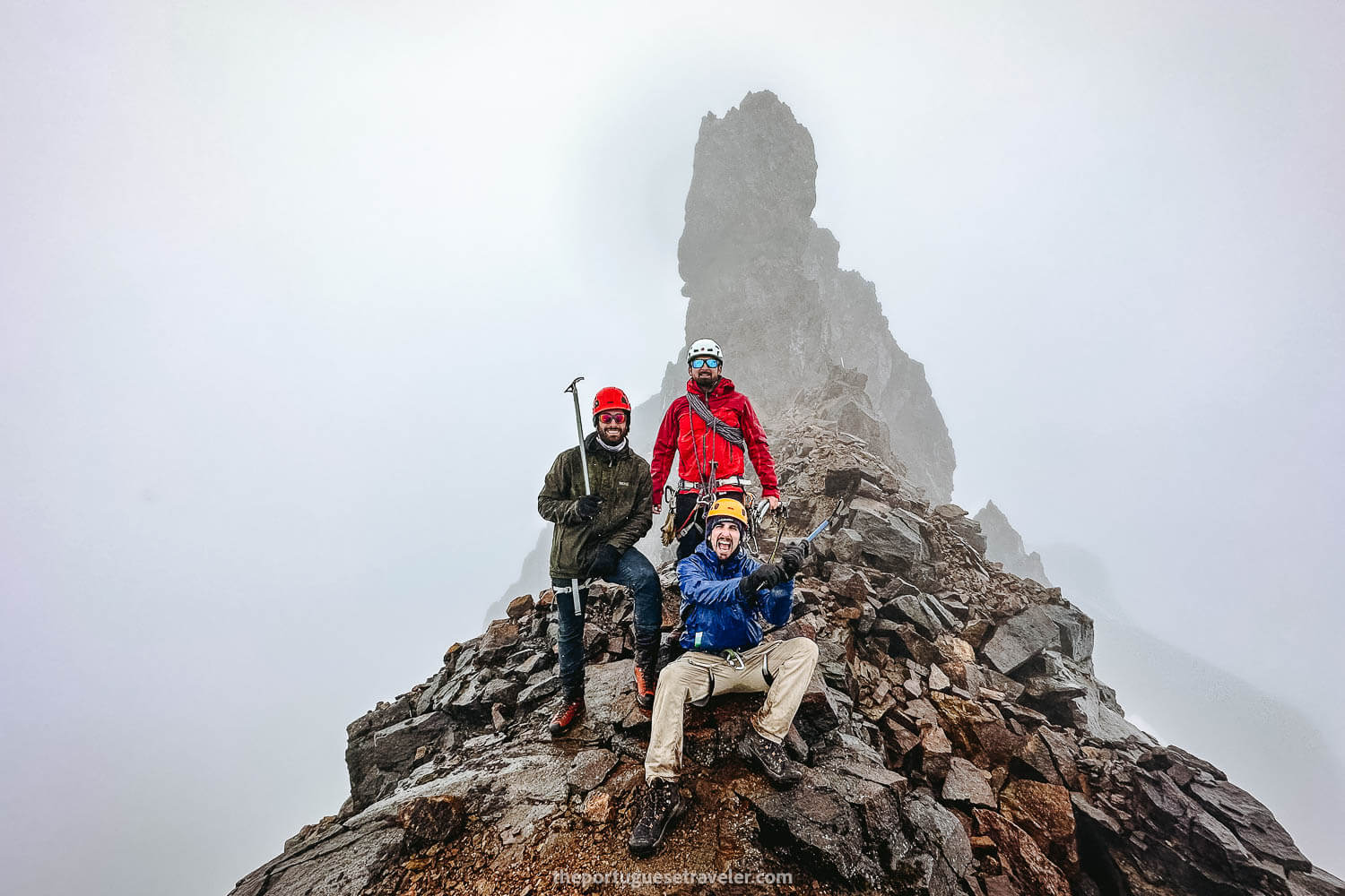 The guys at the summit of Carihuairazo Summit