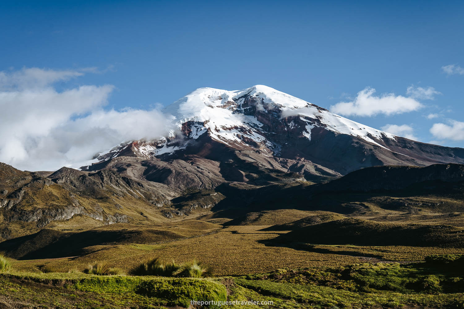 Chimborazo Volcano seen from the Carihuairazo's Refuge