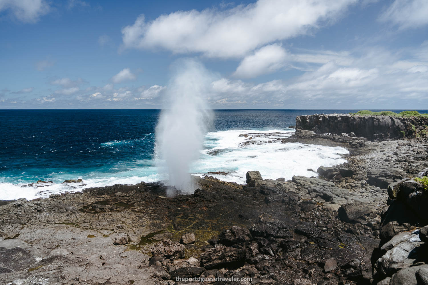 The famous Blowhole of Espanola Island