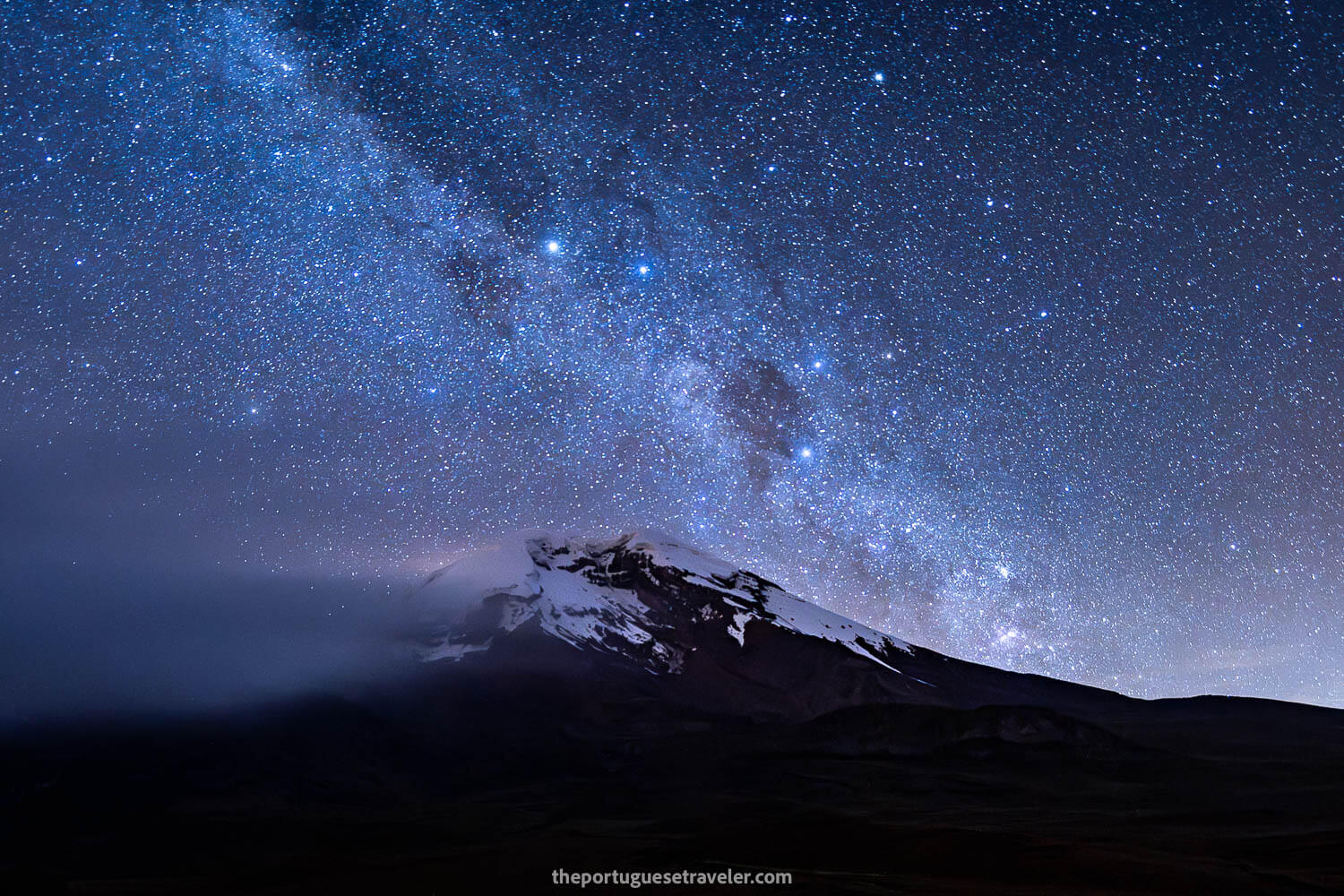 The Milky Way over Chimborazo