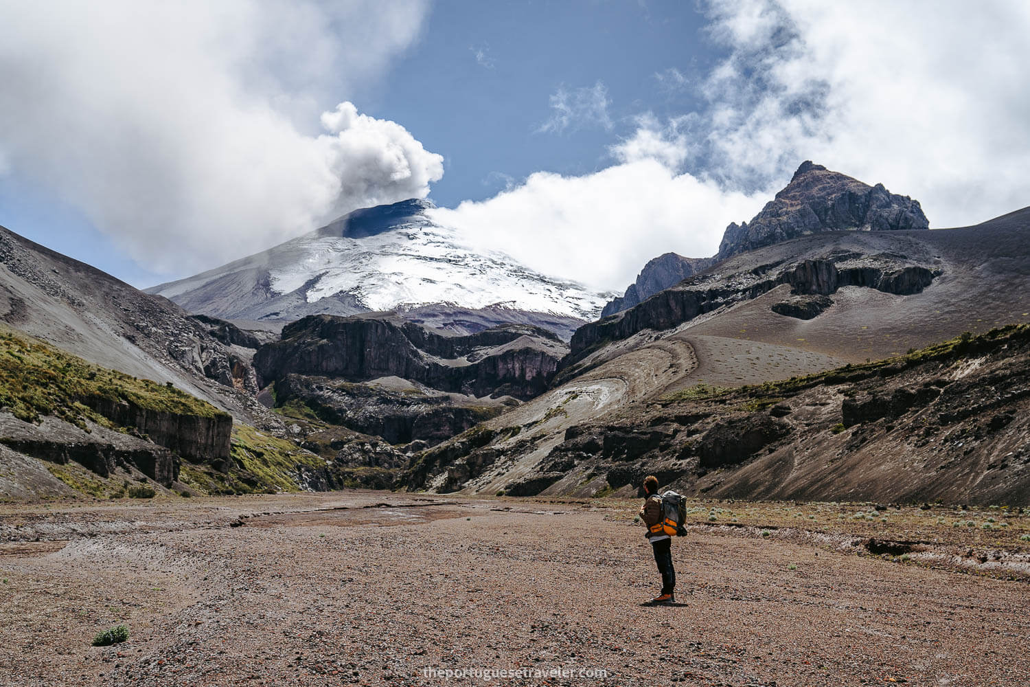 Miguel at the Lahar of Cotopaxi