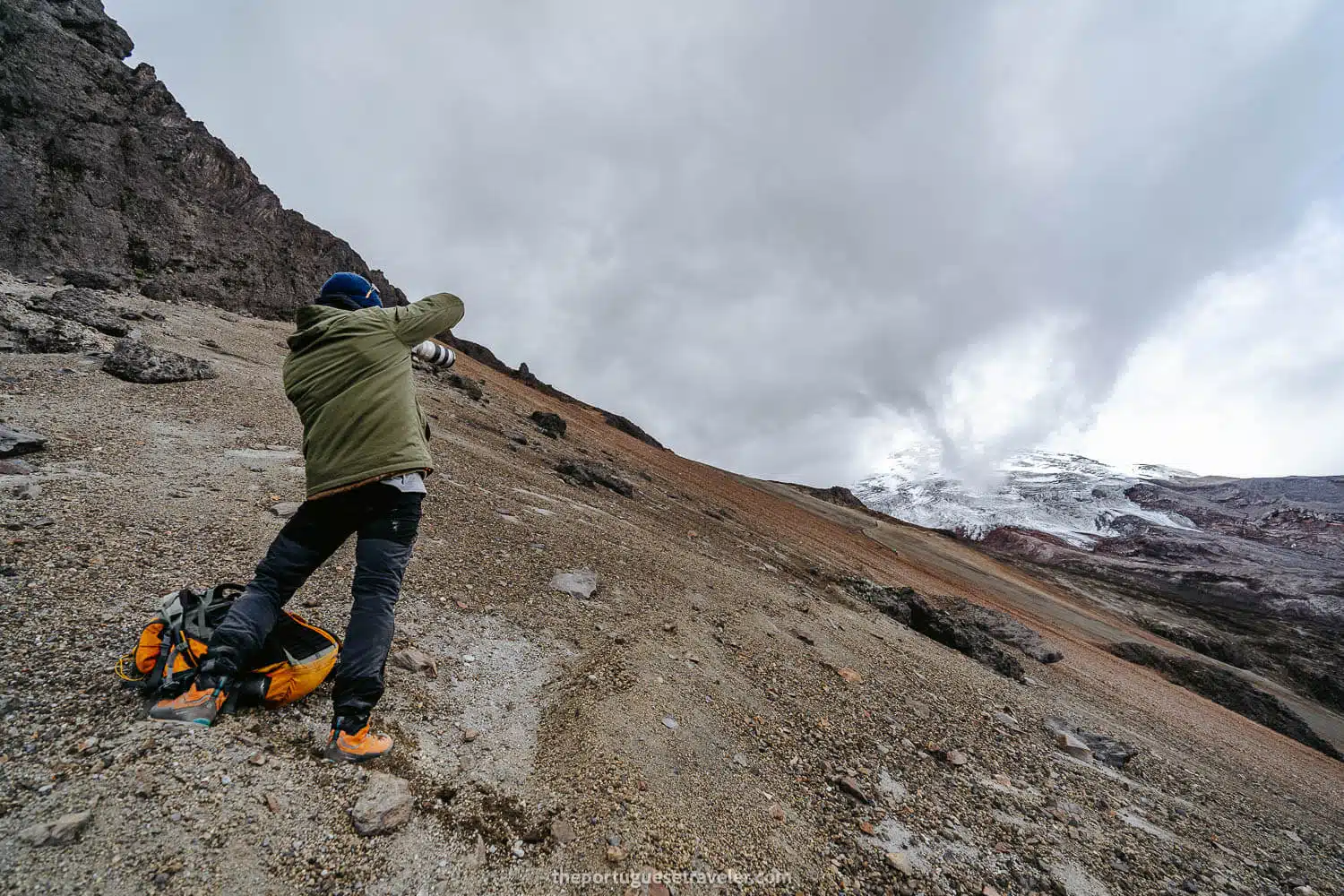 Miguel shooting the glaciers