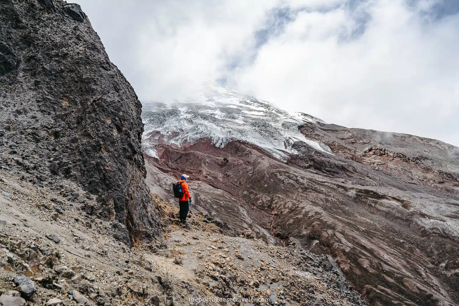 Eddie posing with the glaciers as backdrop