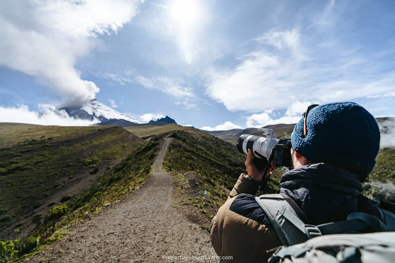 Miguel shooting Cotopaxi