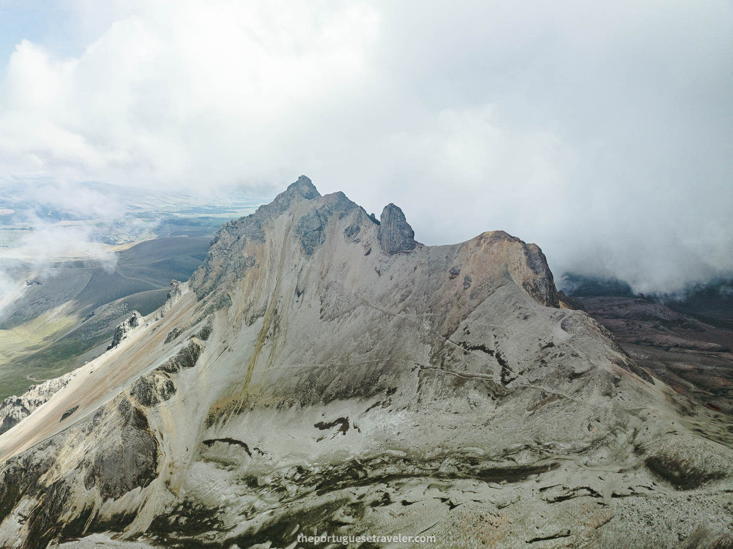The Cerro Morurco seen from the sky