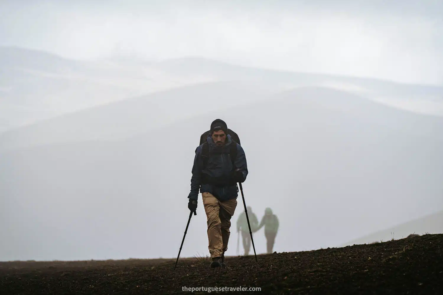 Me on the way back in the fog