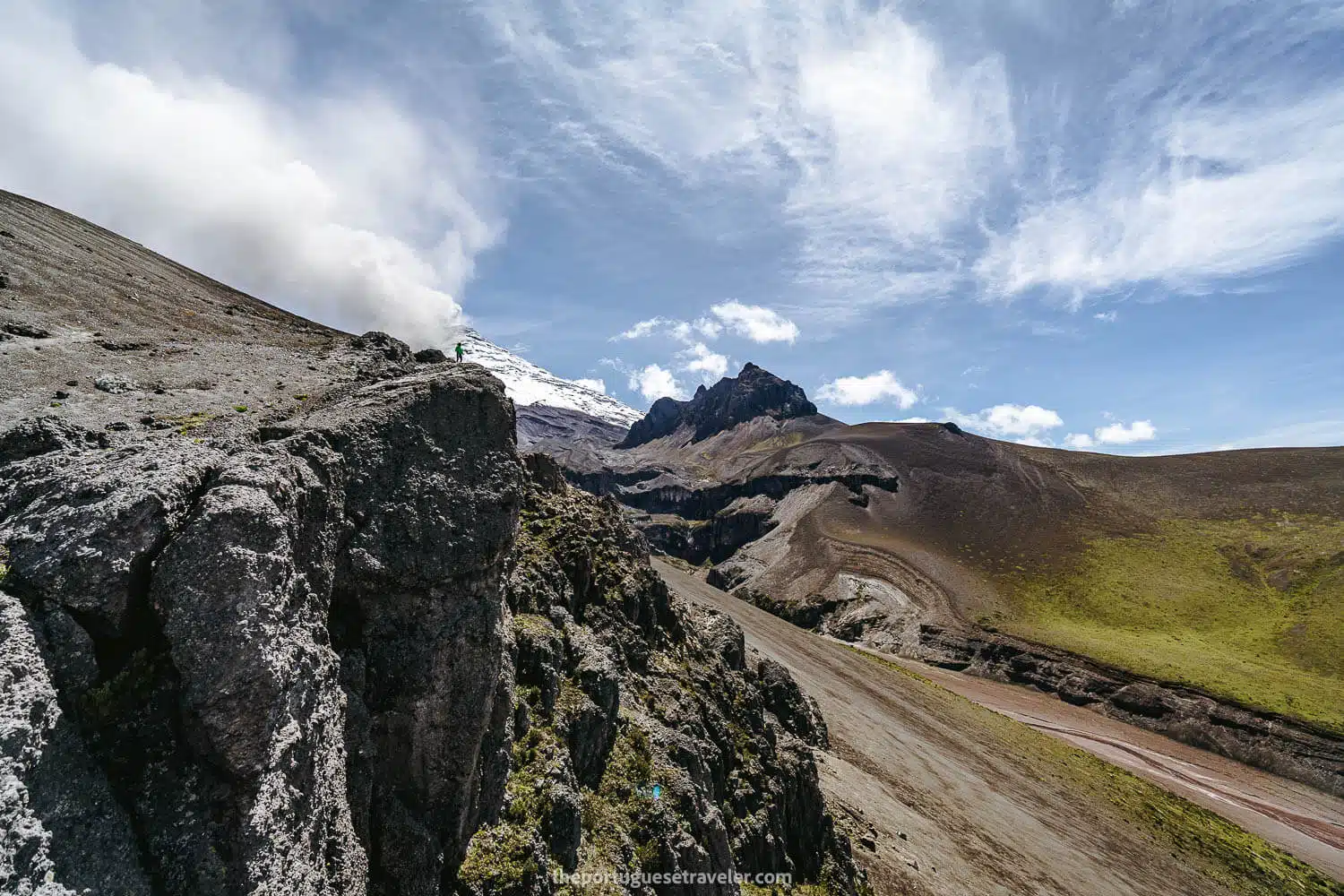 Edwin showing the scale of this landscape