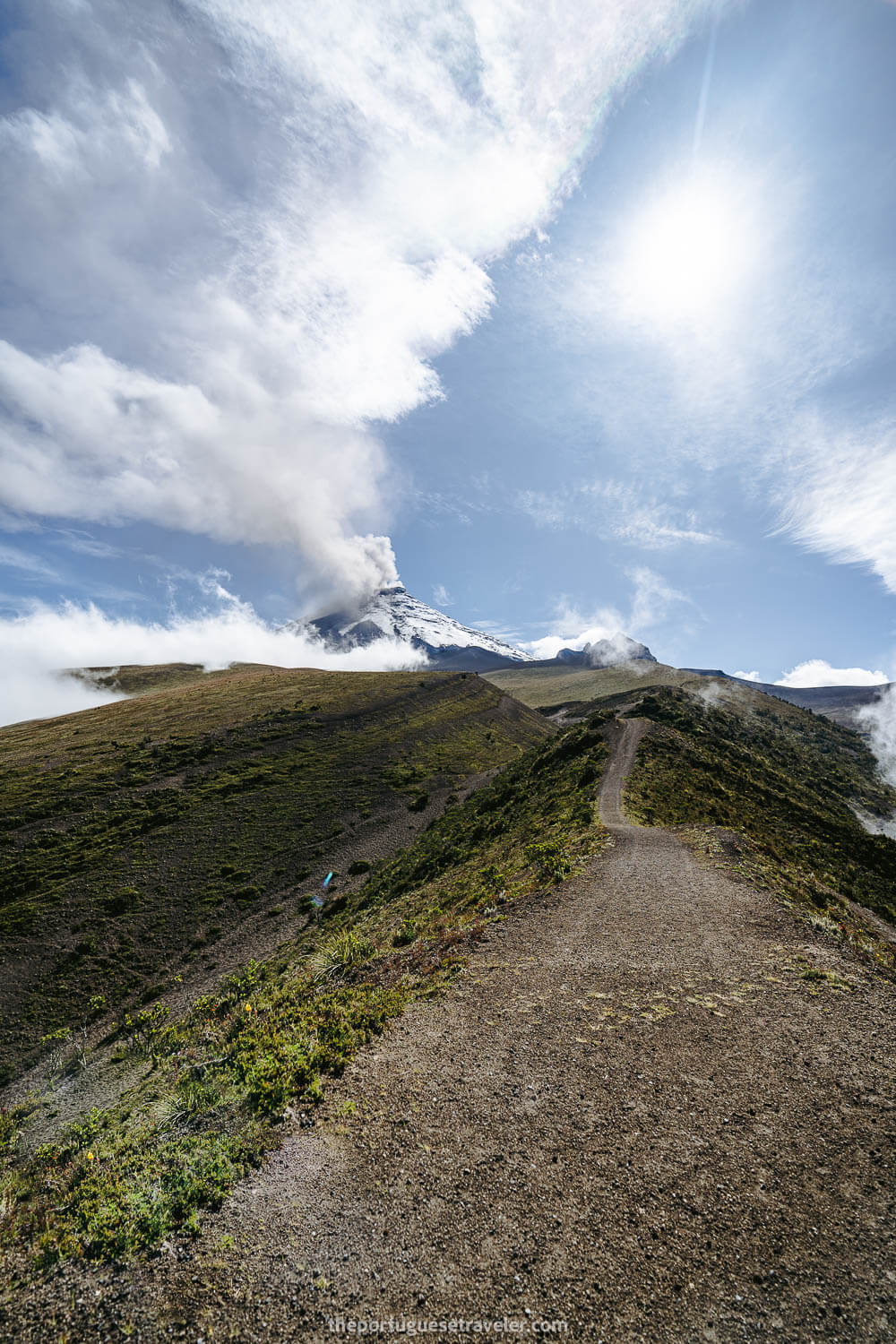 The first glimpse of Cotopaxi Volcano erupting