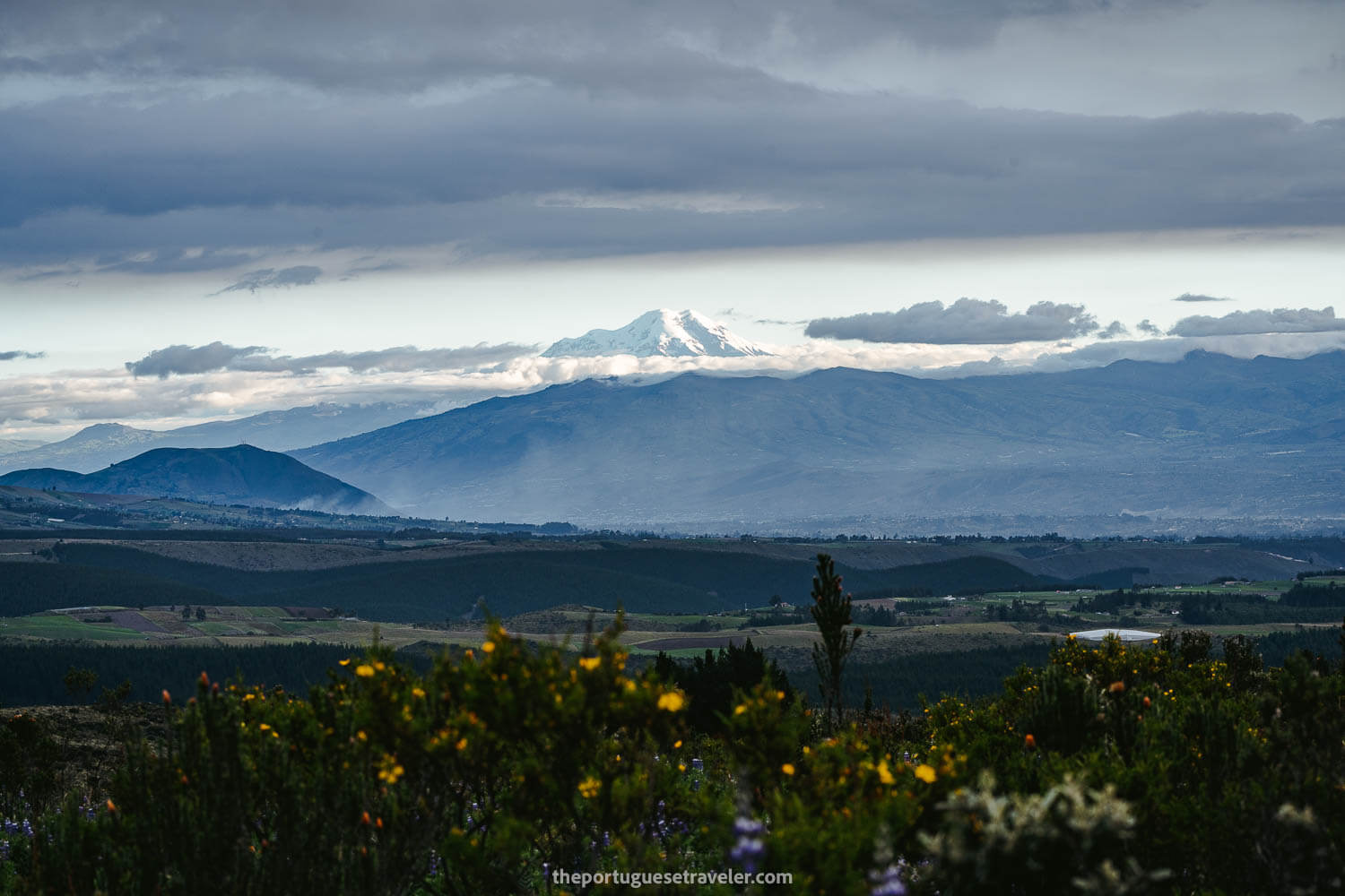 Chimborazo Volcano at the distance