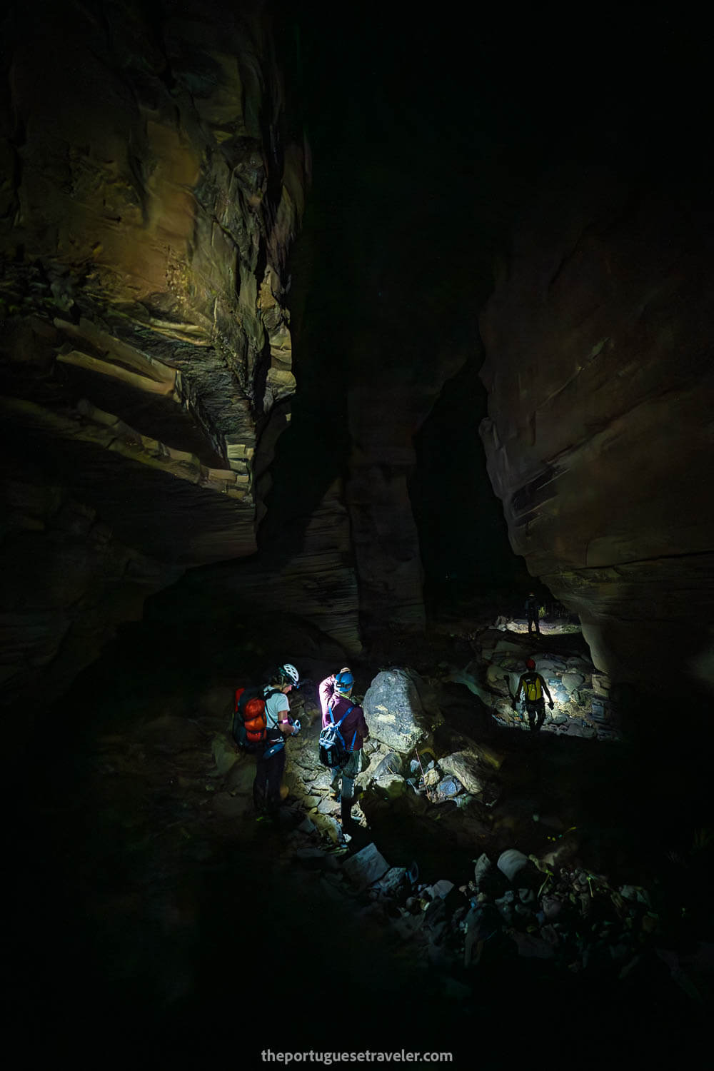 The first few meters of cave exploration