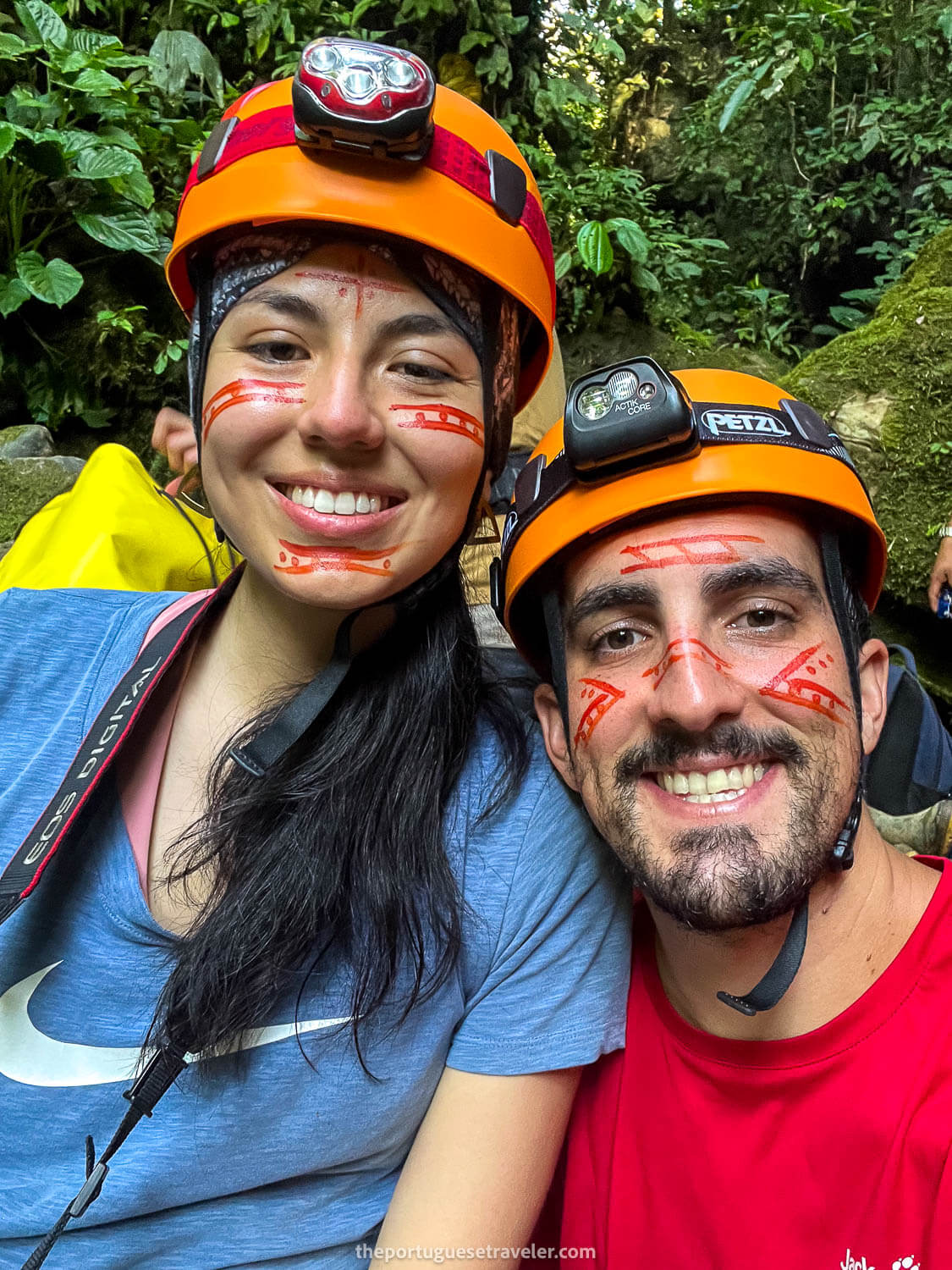 Me and Jhos ready to enter the cave, on the Cueva de Los Tayos expedition.