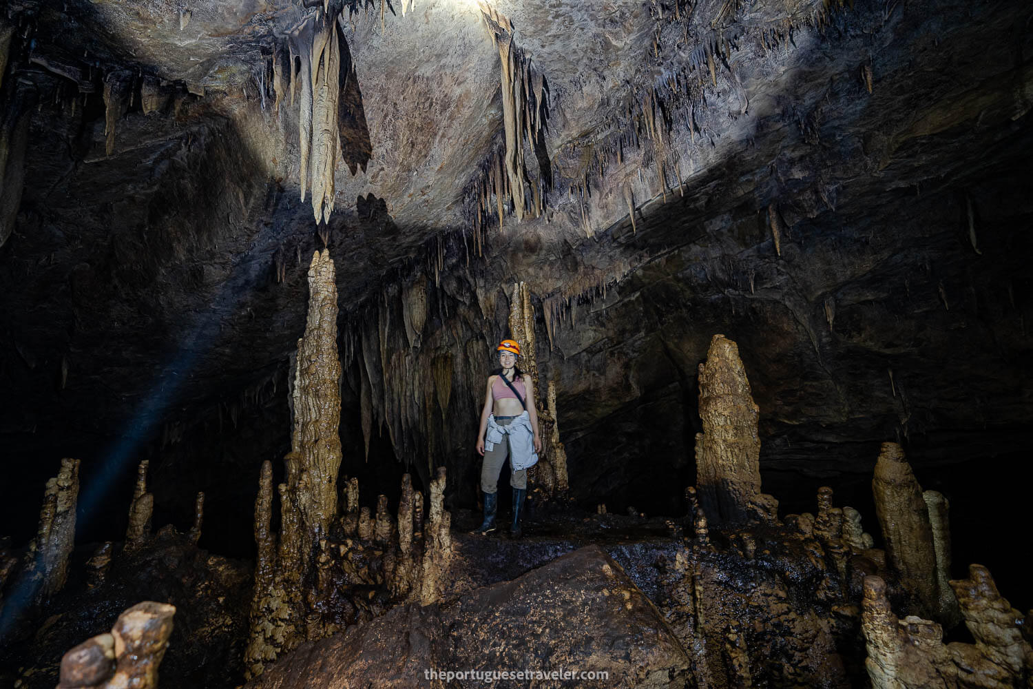 Jhos at the "Graveyard" of stalactites and stalagmites