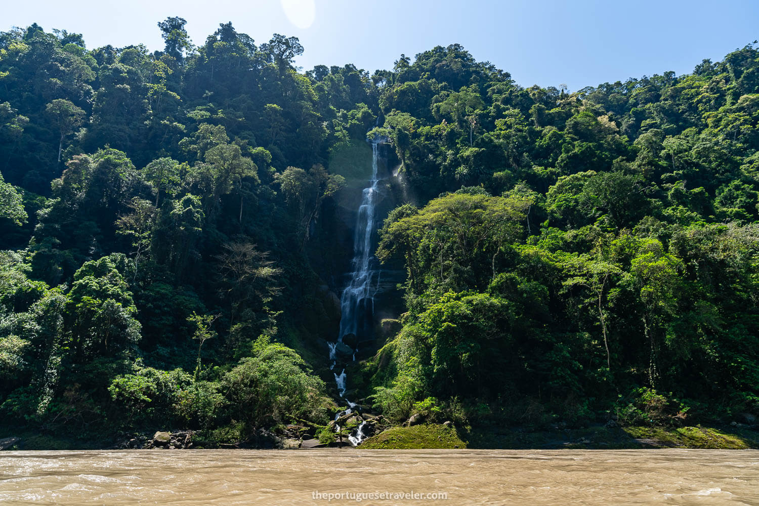The waterfalls in the Santiago River