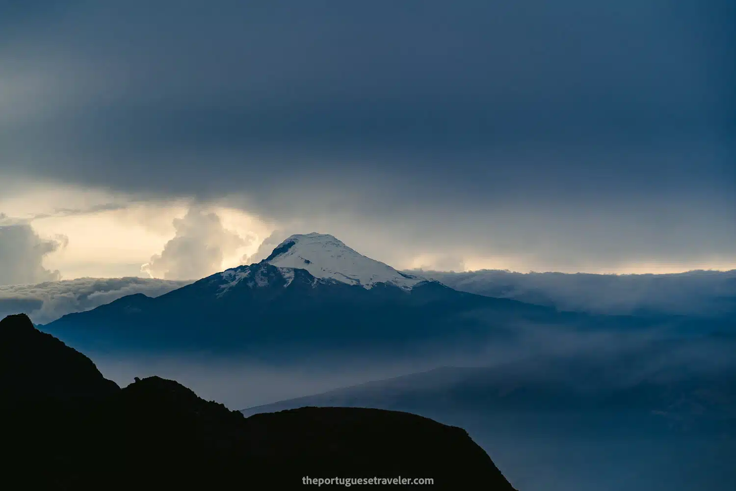 The Cayambe Volcano seen from the summit of Guagua Pichincha