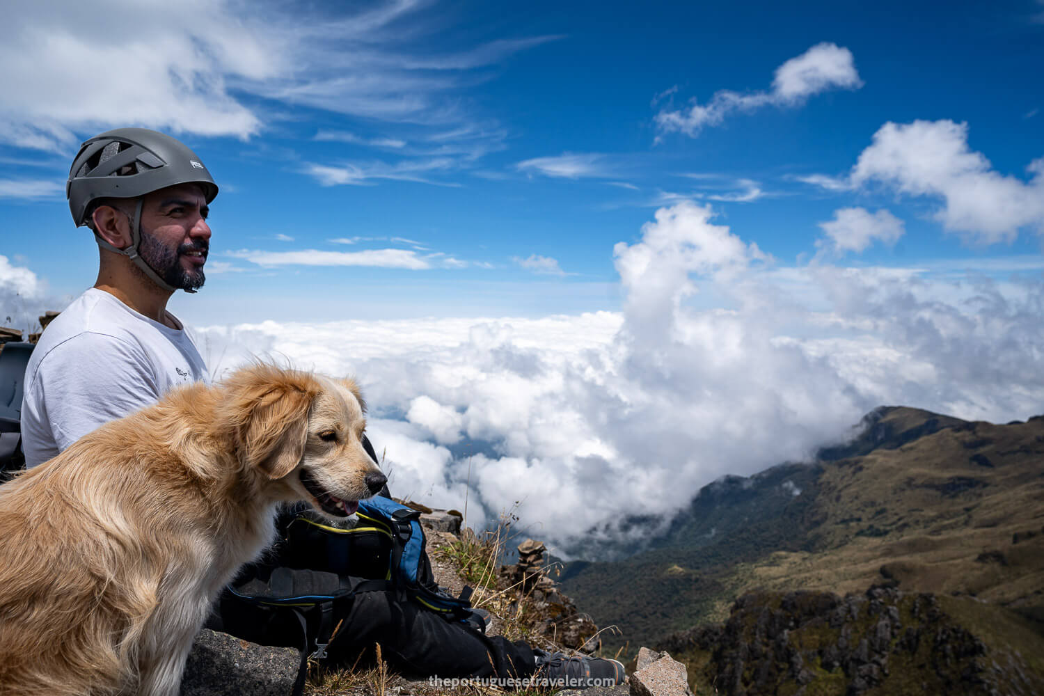 Esteban and his dog Toby at Cerro Ladrillos