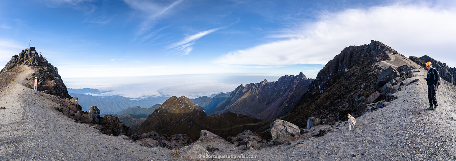 A Panorama of the Guagua Pichincha summit plateau