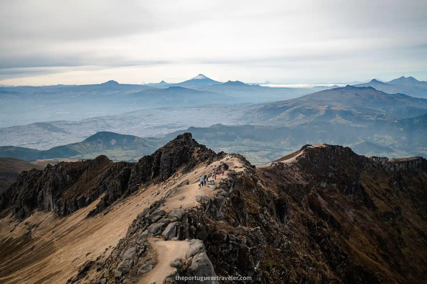 Guagua Pichincha's Summit and Cotopaxi in the background