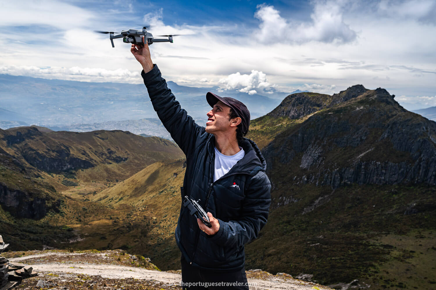 Dani and his dear drone at Cerro Ladrillos