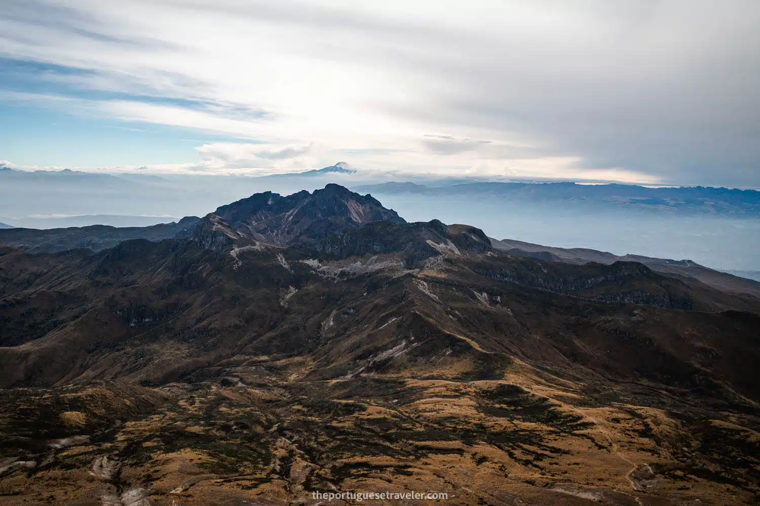 The view of Rucu Pichincha, and Cayambe Volcanoes