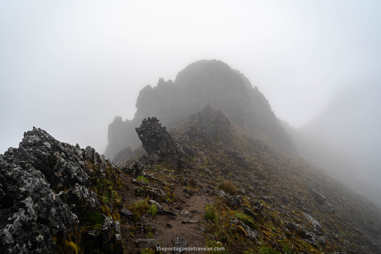 The sharp rocks between Cerro Ladrillos and Rucu Pichincha