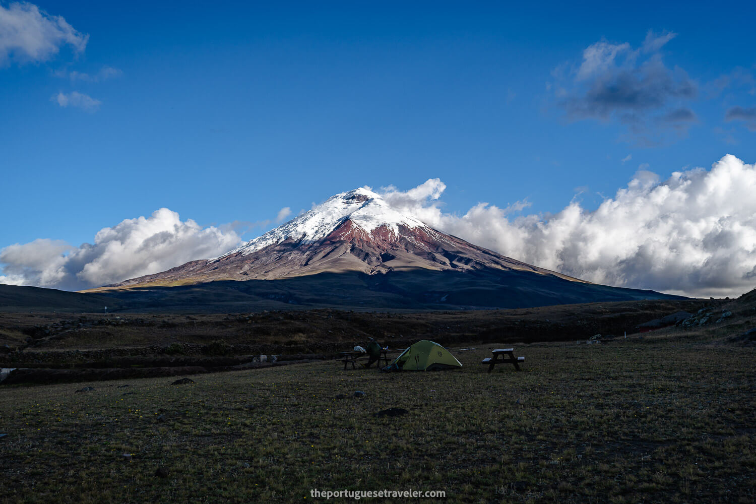 View of the Cotopaxi Volcano from the Tambopaxi Lodge