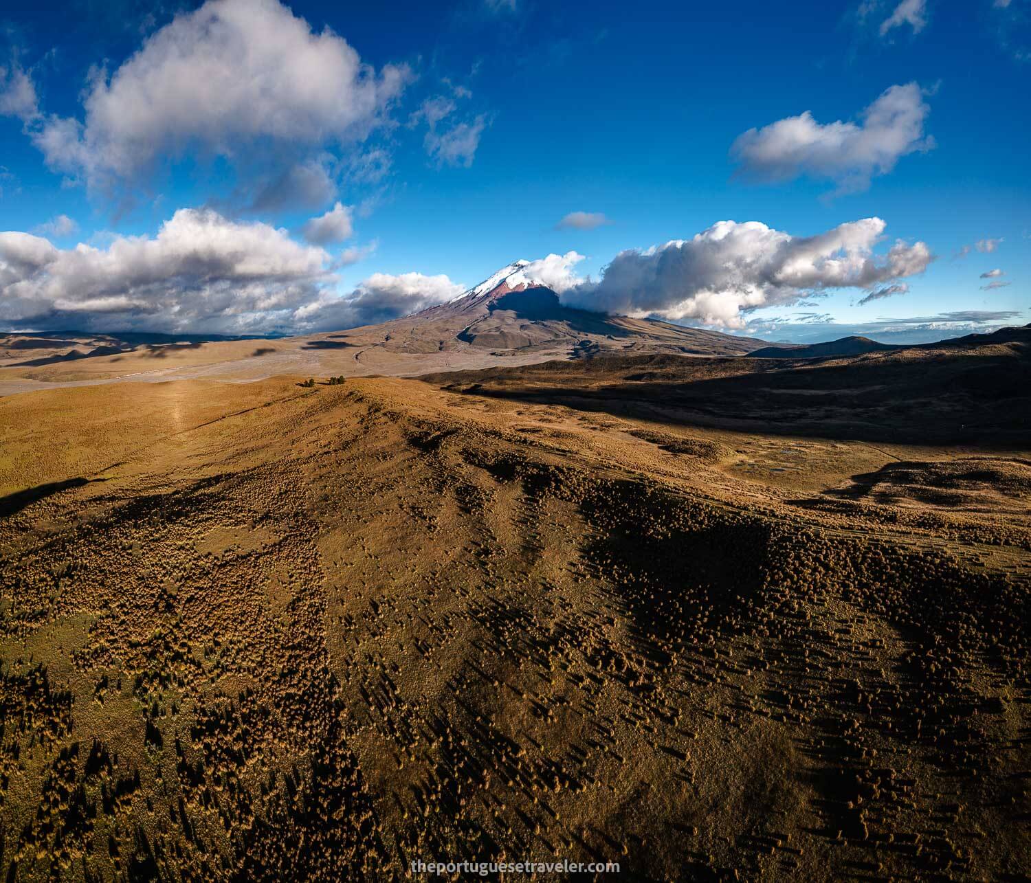 Cotopaxi Volcano seen from Ruminahui Volcano