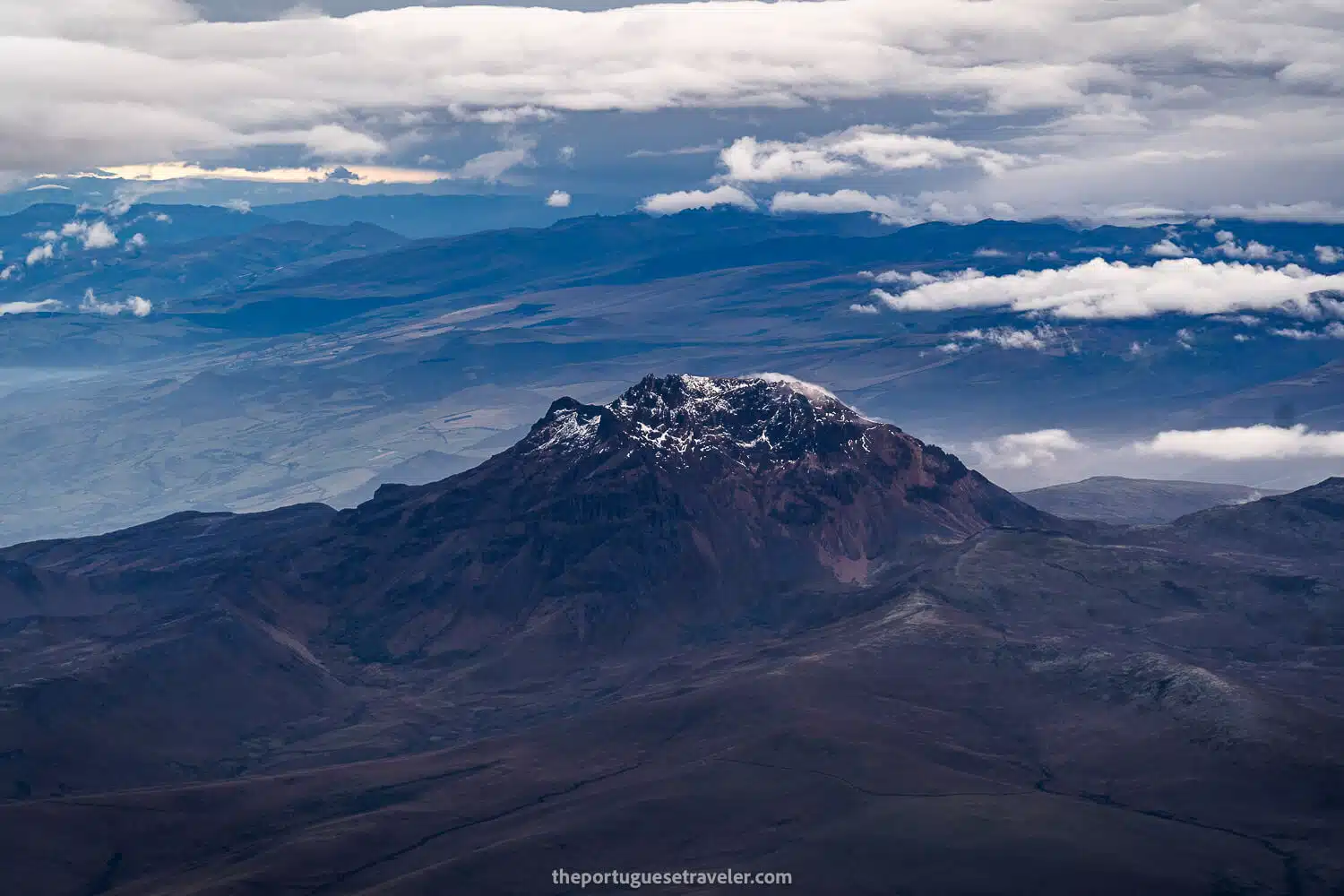 Sincholagua Volcano seen from the Summit of Cotopaxi