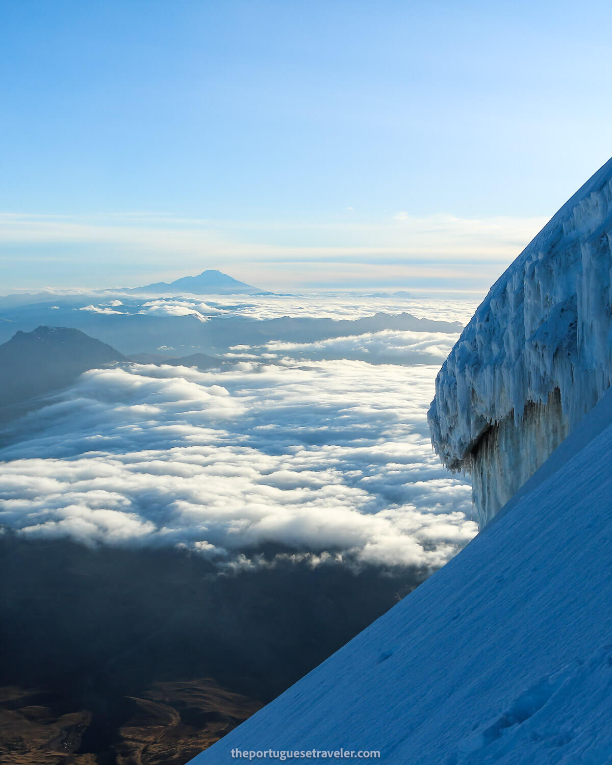 The ice walls of Cotopaxi