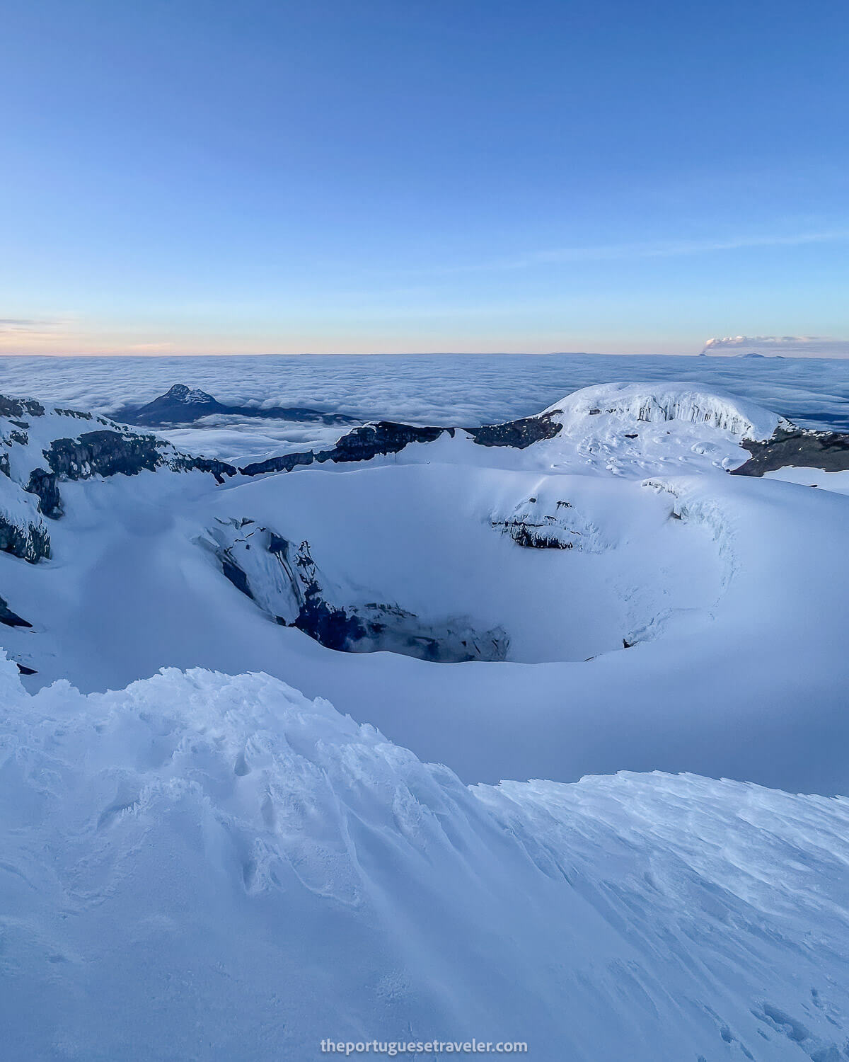 The Crater of the Cotopaxi Volcano