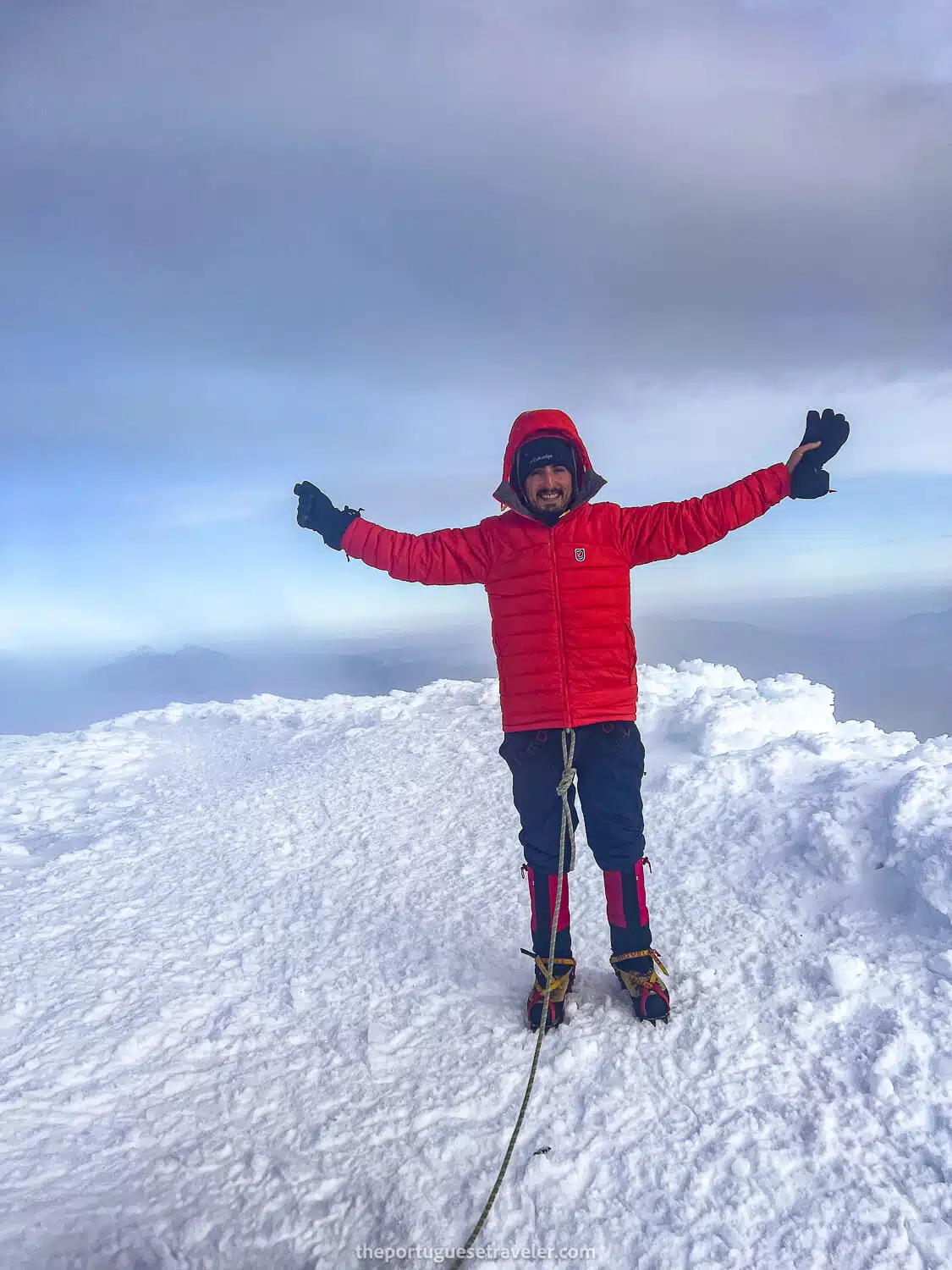 Me at Cotopaxi's Summit (and the cloud that came along)