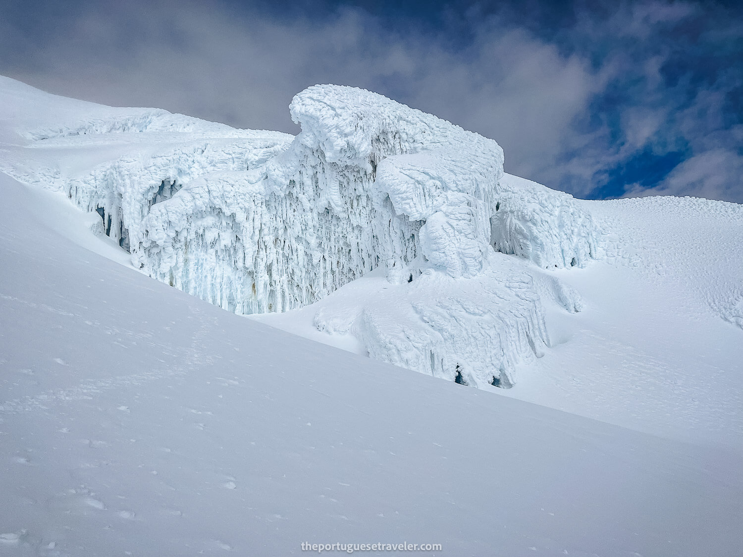 The crevasses of Cotopaxi Volcano