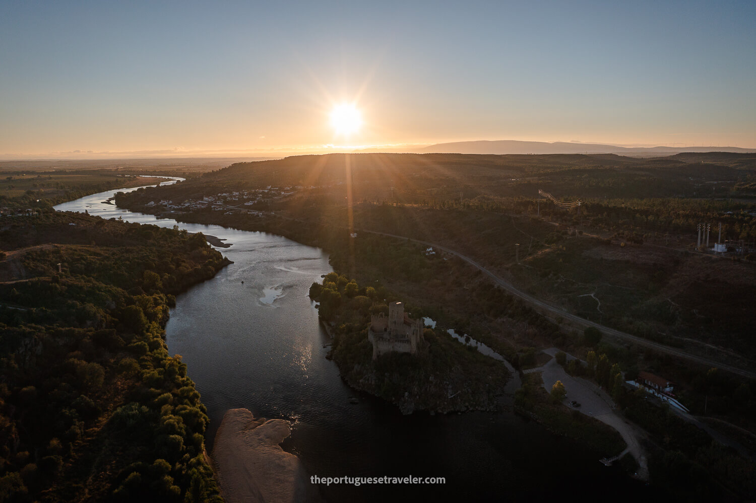 At the horizon Tancos, and after the hill Vila Nova da Barquinha