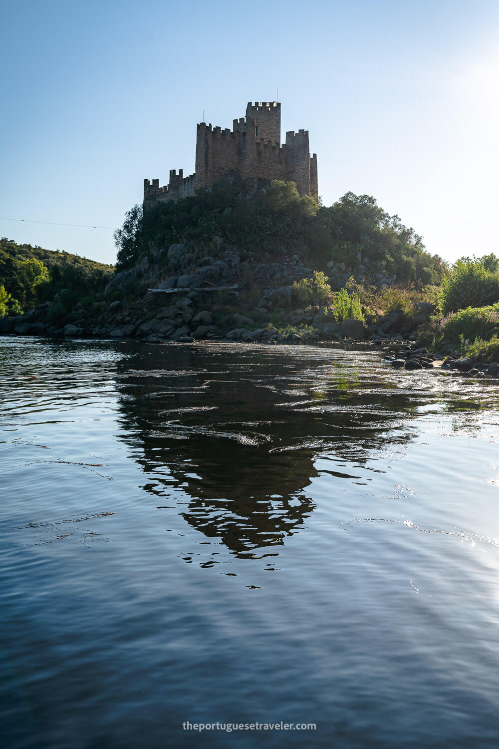 The castle's reflection