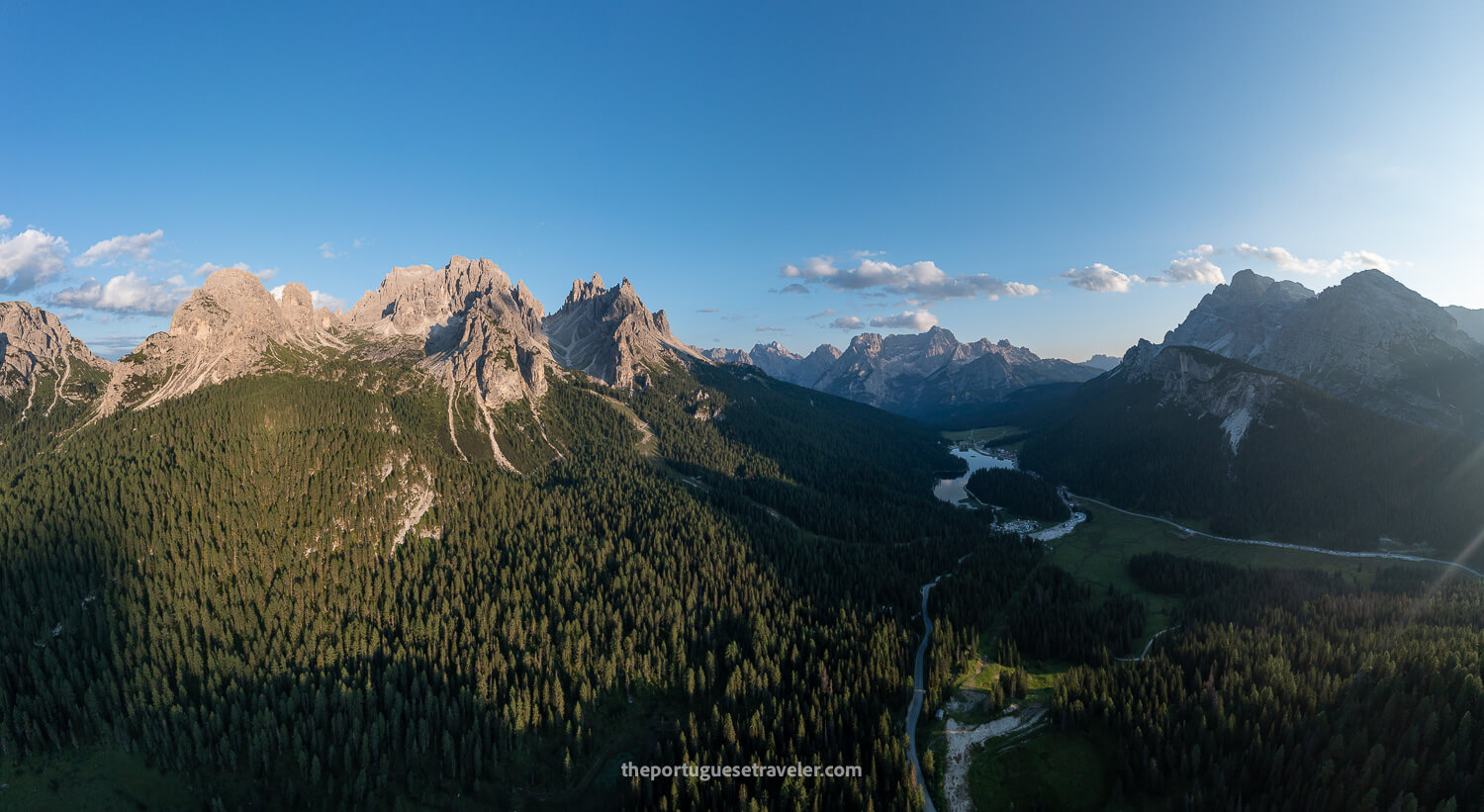 Misurina Lake surrounded by mountain peaks