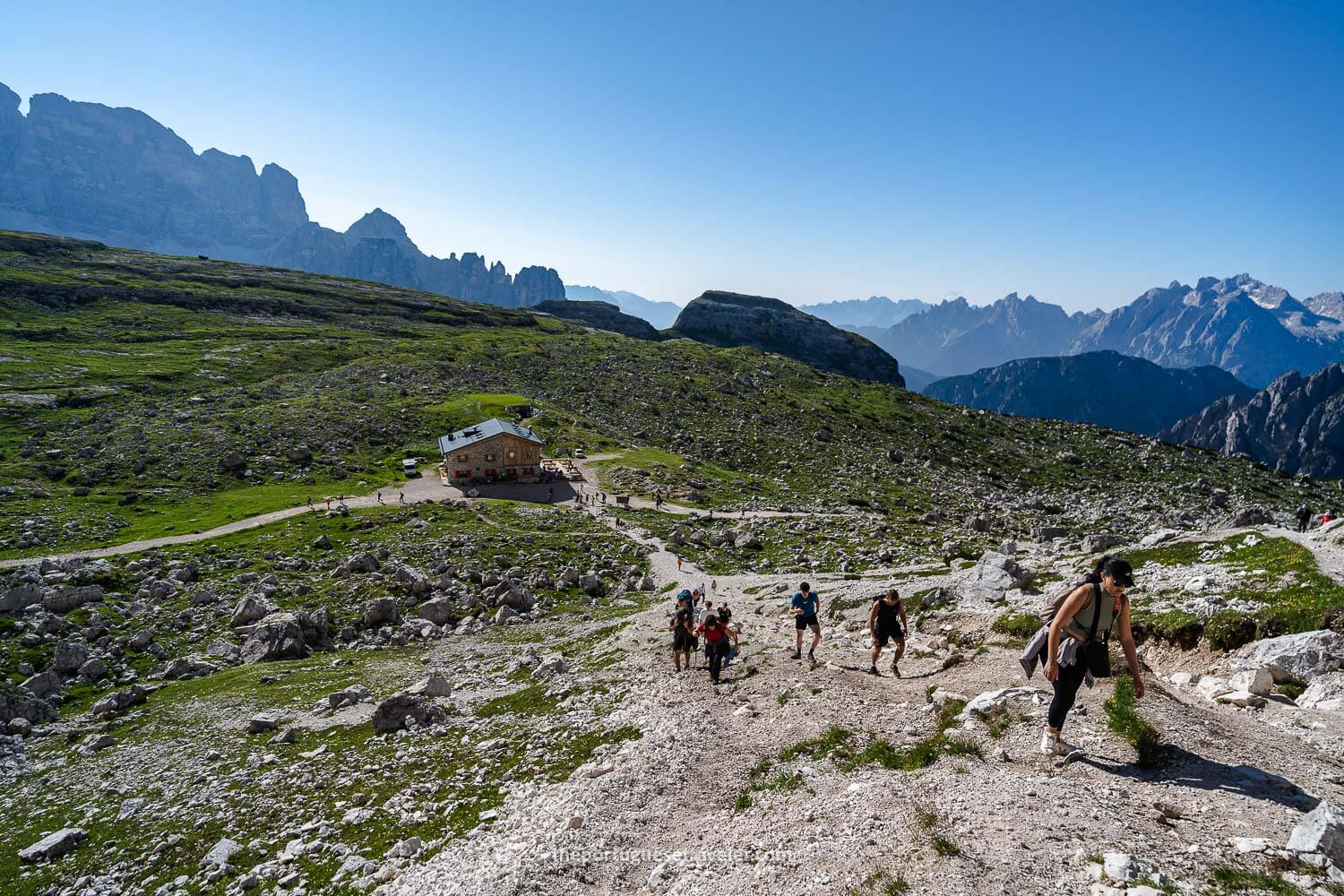 Getting near the right of Tre Cime di Lavaredo