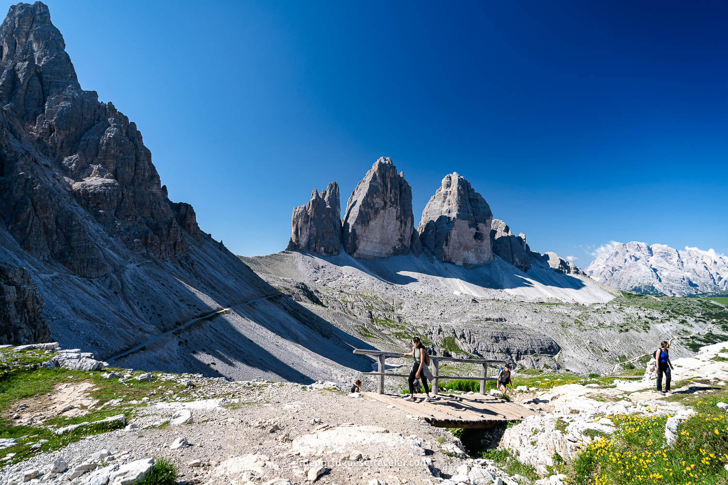 Arriving at Locatelli Mountain Hut