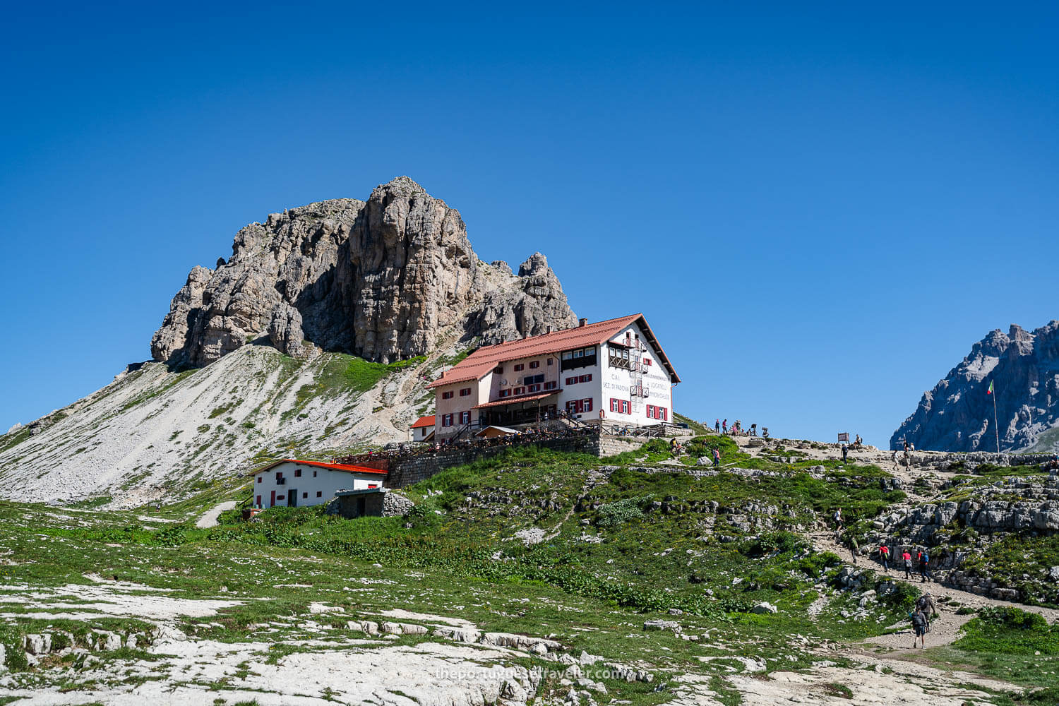 The Rifugio Locatelli mountain hut