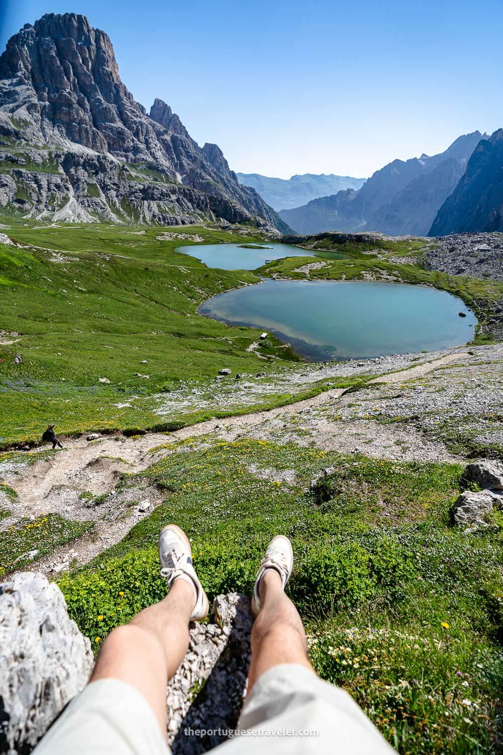 Me at the Tre Cime di Lavaredo lakes