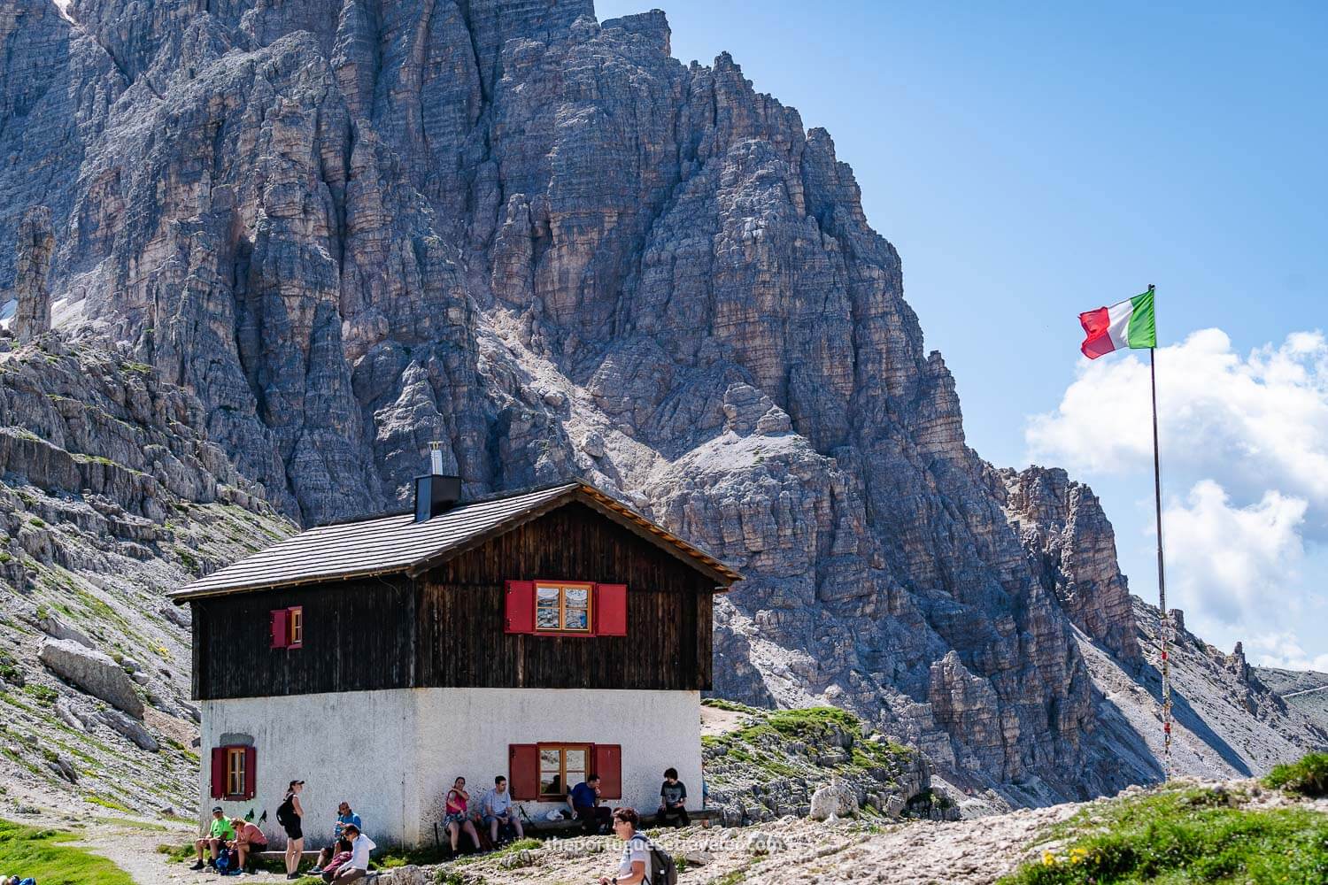 Locatelli Mountain Hut in the Dolomites