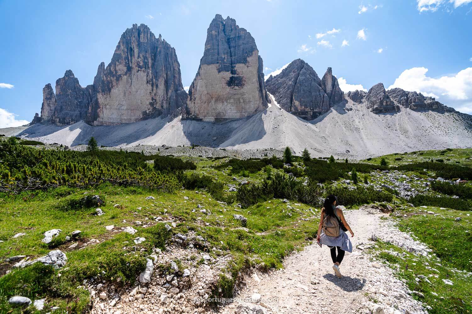 The trail always with an amazing backdrop