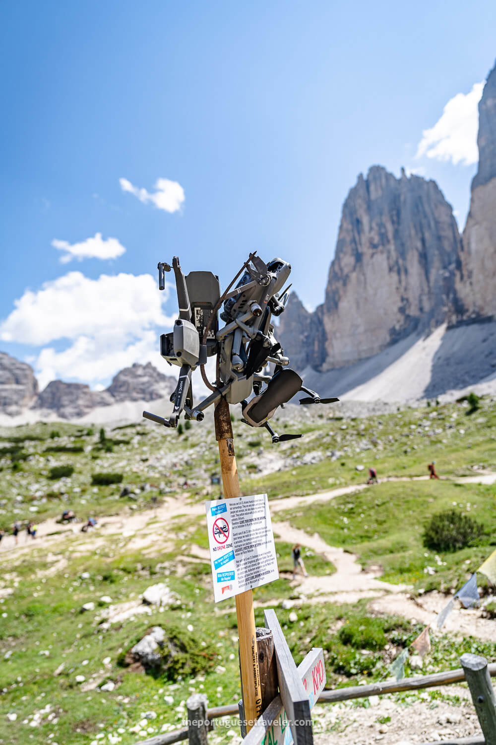 The drone trident - An "art installation" at Rifugio Langalm