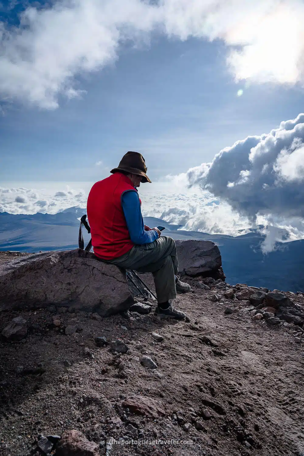 The mountaineer with his traditional hat