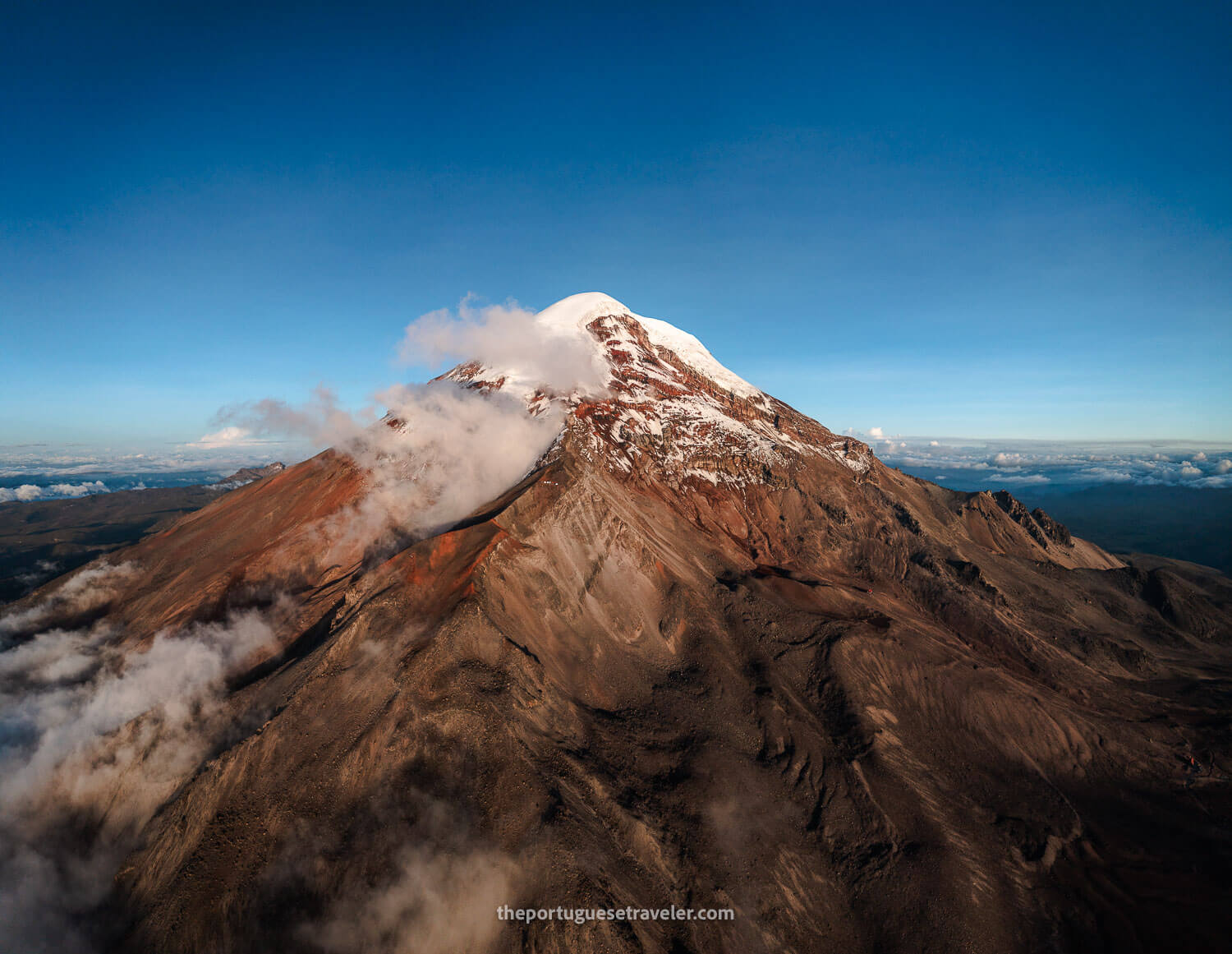 Chimborazo Volcano seen by drone