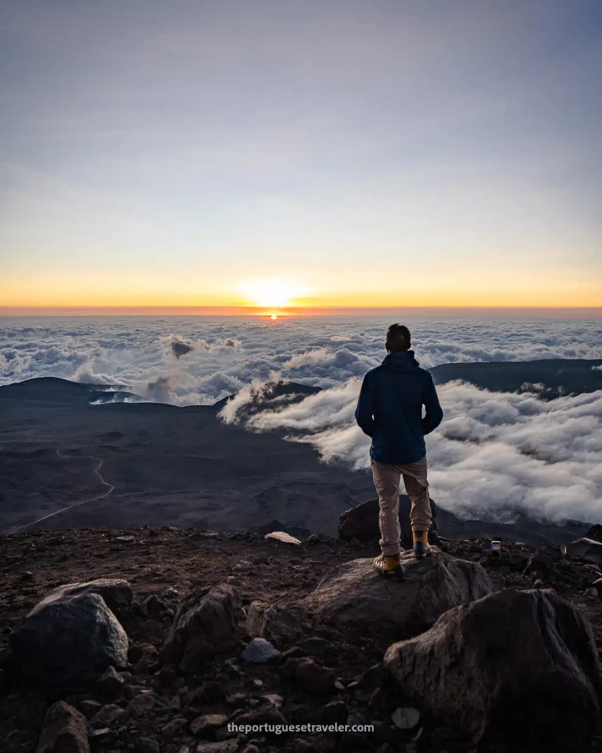 Me at sunset at the Chimborazo High Camp