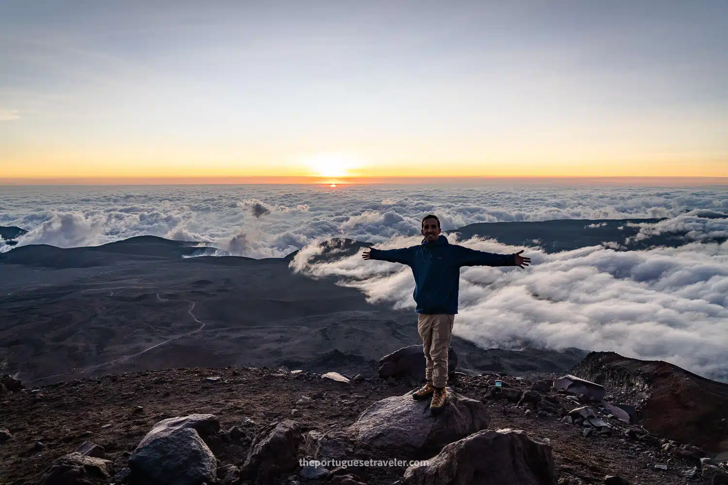 Me at sunset at the Chimborazo High Camp