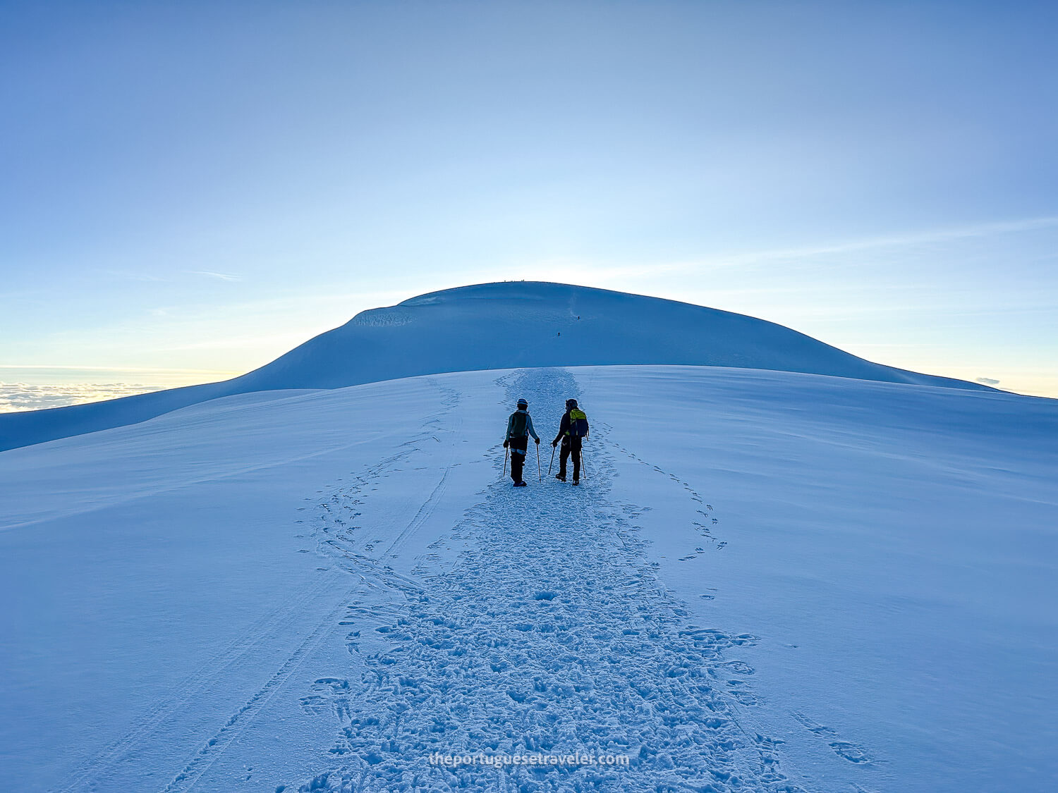 The plateau in between the two summits